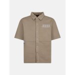 Chemise manches courtes beige