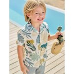 Chemise manches courtes blanc imprim�