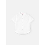 Chemise À manches courtes avec col mao blanc Chemise À manches courtes avec col mao blanc