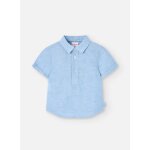 Chemise  manches courtes avec col polo bleu