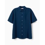 Chemise � manches courtes en coton you&me bleu
