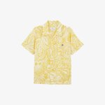 Chemise manches courtes garçon imprimée jaune Chemise manches courtes garçon imprimée jaune