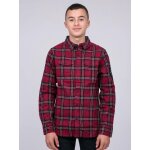 Chemise manches longues carreaux tamaro gar�on bordeaux