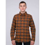Chemise manches longues carreaux tamaro - j marron