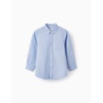 Chemise  manches longues en coton bleu clair