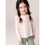 Chemise manches longues fille vanille