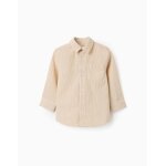 Chemise � manches longues et rayures jaune