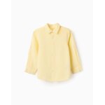 Chemise  manches retroussables jaune clair