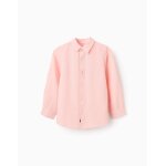 Chemise  manches retroussables rose clair