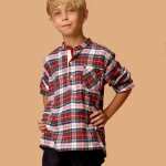 Chemise de no�l en flanelle tartan rimbaud rouge noir