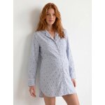 Chemise de nuit grossesse allaitement bleu ciel
