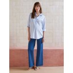 Chemise oversize rayée grossesse et allaitement bleu pâle Chemise oversize rayée grossesse et allaitement bleu pâle