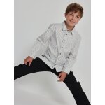 Chemise oxford gar�on imprim�e manches longues multicolore