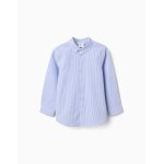 Chemise oxford � rayures bleu clair