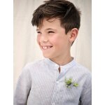 Chemise ray�e col mao gar�on ray� bleu