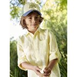 Chemise raye effet lin garon jaune pastel
