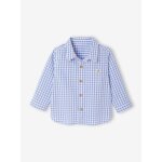 Chemise seersucker  carreaux bb carreaux bleu