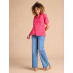 Chemise en seersucker vichy grossesse et allaitement rose Chemise en seersucker vichy grossesse et allaitement rose