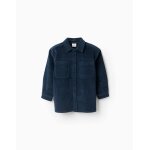 Chemise de surchemise en velours ctel bleu fonc