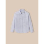 Chemise tattersall gar�on carreaux violet