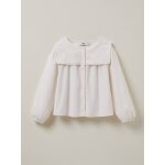 Chemise vareuse en seersucker ecru