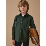 Chemise en velours gar�on kaki