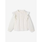 Chemise  volants fille cru