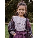 Chemisier fleuri  volants fille cru