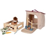 Cheval avec �curie et accessoires beige