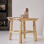 Chevet enfant en bois de teck kilim naturel Chevet enfant en bois de teck kilim naturel