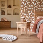 Chevet enfant en bois de teck suzette marron clair