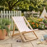 Chilienne transat enfant toile coton imprim� - pop rose