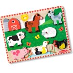 Chunky puzzle animaux de la ferme rouge