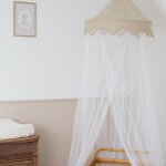 Ciel de lit bébé beige Ciel de lit bébé beige