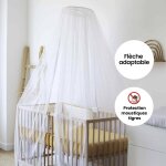 Ciel de lit avec fl�che blanco