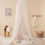 Ciel de lit en gaze de coton - lili blanc
