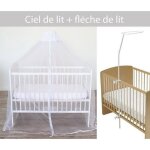Ciel de lit moustiquaire + fl�che de lit blanc