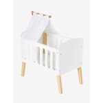 Ciel de lit pour lit poupon en bois fsc blanc
