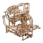 Circuit � billes avec palan et monte - charge maquette en bois m�canique � construire brown
