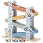 Circuit rampe en bois multicolore
