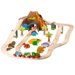 Circuit de train dinosaure beige Circuit de train dinosaure beige