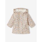 Cir  capuche bb fille imprim fleurs et doubl rose imprim