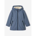 Cir� � capuche gar�on doubl� sherpa bleu gris�
