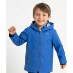 Cir� imperm�able � capuche gar�on bleu moyen