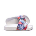 Claquettes � fleurs sarty 2 blanc