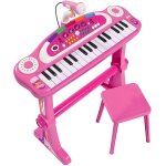 Clavier sur pied my music world avec tabouret rose Clavier sur pied my music world avec tabouret rose