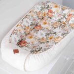 Cocon b�b� matelass� - nid r�ducteur de lit n�o vintage n�o vintage imprim� floral, be