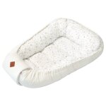 Cocon bb matelass nid rducteur de lit sidonia, beige, cru, blanc
