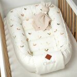 Cocon r�ducteur de lit matelass� et r�versible gallina �cru