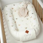 Cocon r�ducteur de lit matelass� et r�versible gallina �cru